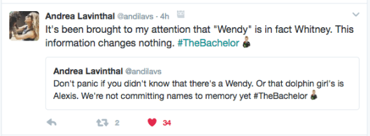 the bachelor tweets
